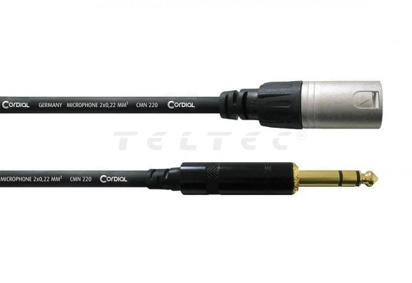 Cordial CFM 0,6 MV Audiokabel, Klinke auf XLR male