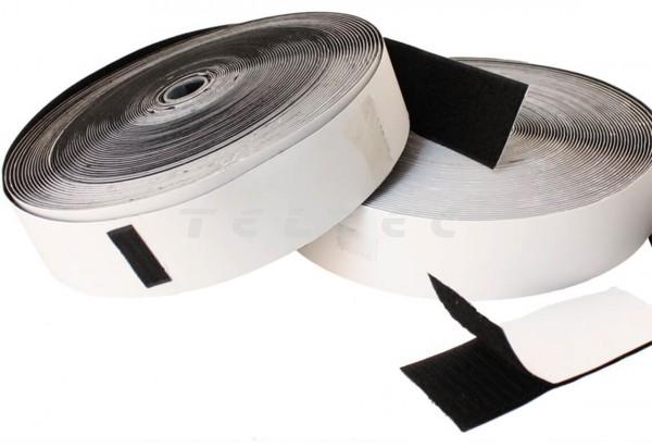 Selbstklebendes Klettband Hook 50mm x 25m schwarz