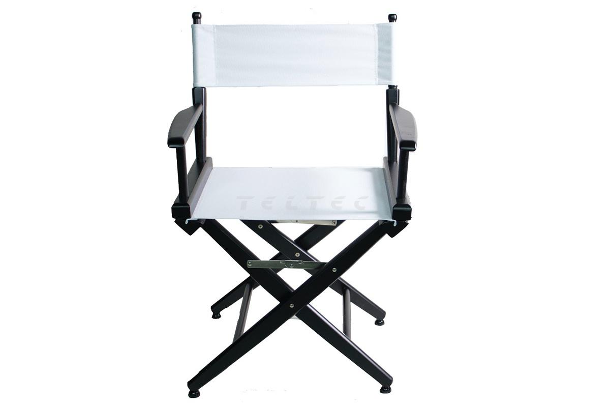 Filmcraft Pro Series Director Chair SHORT black - WHITE canvas ...