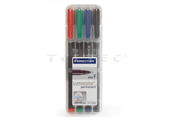 Staedtler Lumocolor Fein (F) 4er-Pack permanent