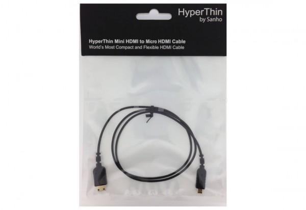 Sanho HyperThin Micro HDMI / Mini HDMI Kabel 0,8 m