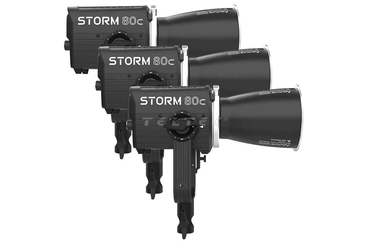 Aputure Storm 80c 3-Light Kit | LED Fokussierbar Bi-Color / RGBWW