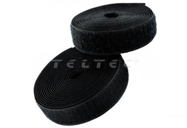 Selbstklebendes Klettband Loop 25mm x 25m schwarz