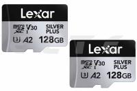 Lexar microSDXC Silver Plus UHS-1 128GB V30 R205/W100MB/s - 2PACK Lexar microSDXC Silver Plus UHS-1 128GB V30 R205/W100MB/s - 2PACK